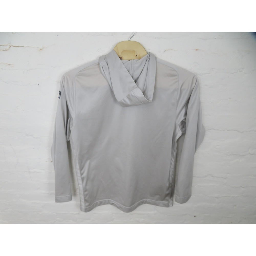 Vintage Nike Hoodie Mens Large Shiny Dazzle Gray Center Check Pullover y2k - Picture 8 of 10